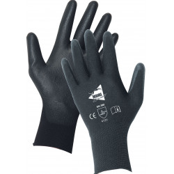 GANT JETABLE NITRILE NOIR EPAIS TAILLE S=6/7 NON POUDRÉ LOGO