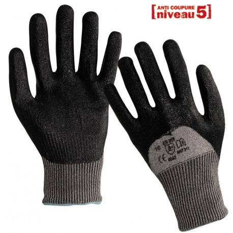 Gants anti-coupure enduction nitrile niveau 5- securistock