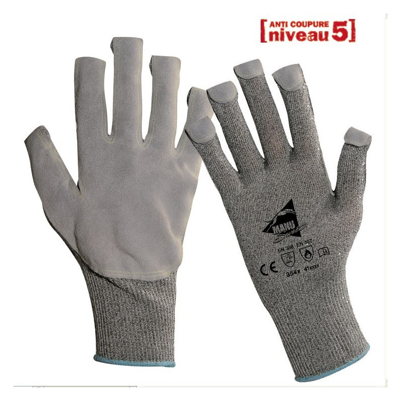 Gants de travail anti-coupure souple niveau B