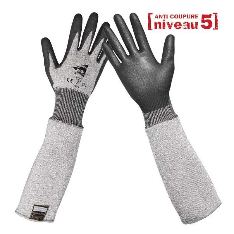 Gants anti chaleur 700BM15T avec manchette de protection (chaleur 100 °C)