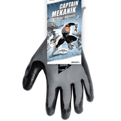 Gant de manutention Amiante Nylon enduit Nitrile noir EPIGLOVES XXL