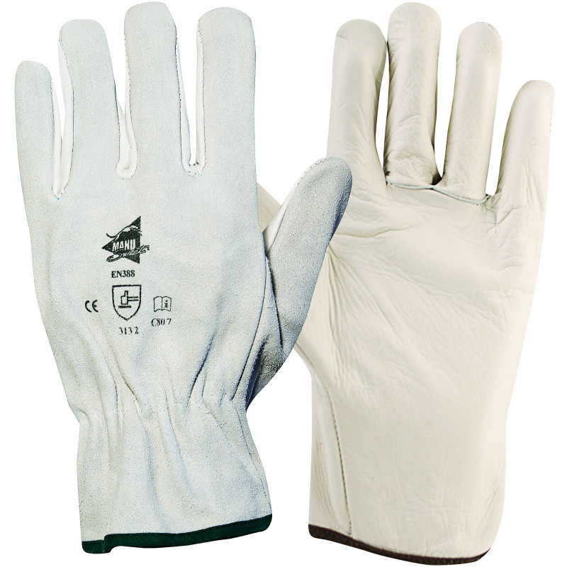 Gants de protection cuir confort pour manutention 