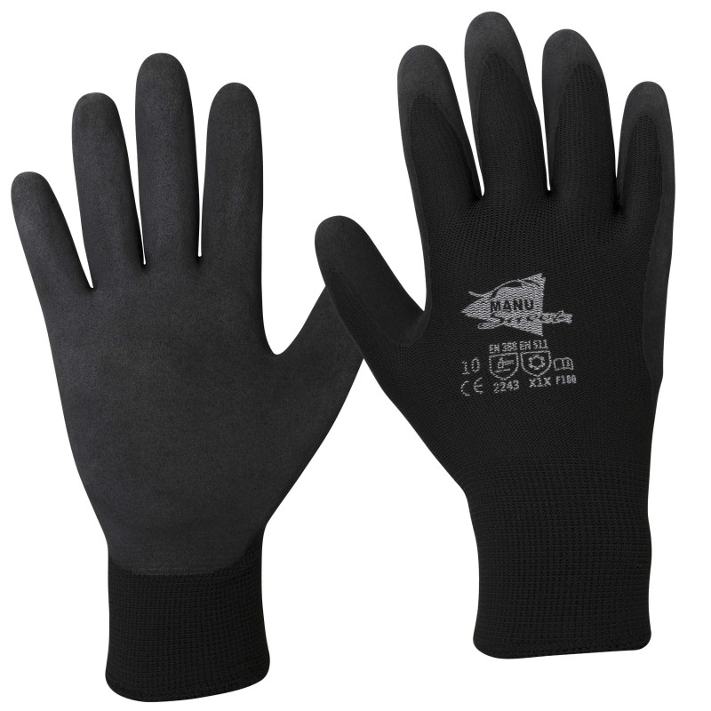 Gants cuir hydrofuge doublés molleton anti froid (la paire)