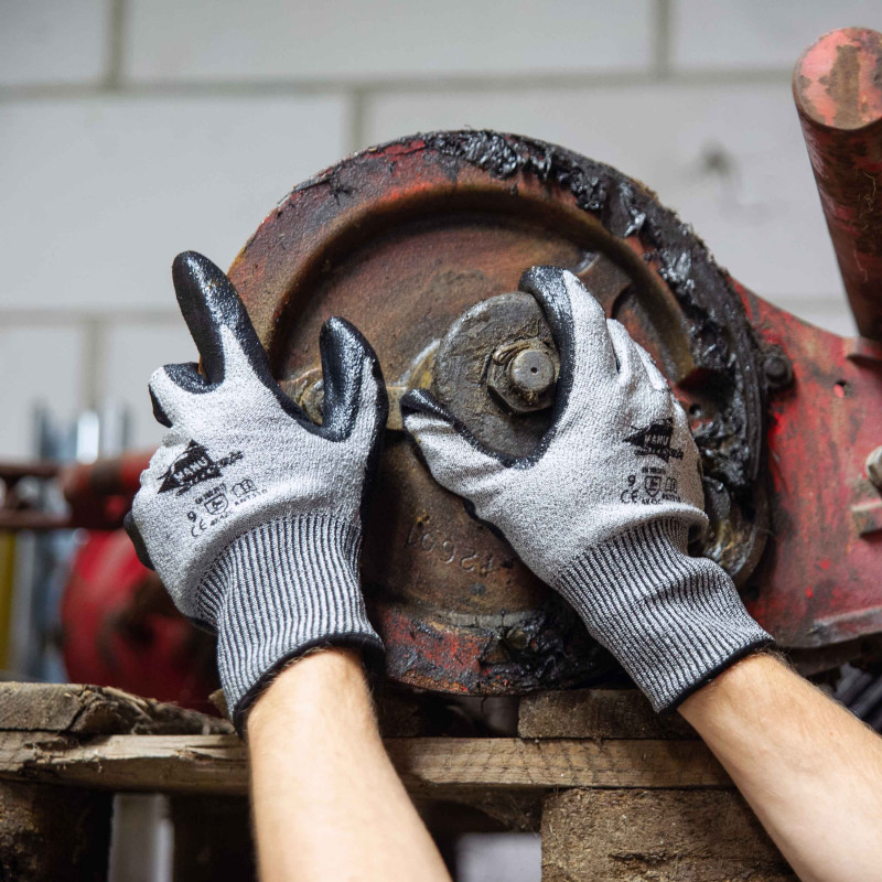 Gants de travail en nitrile à protection anti-coupure de niveau 3