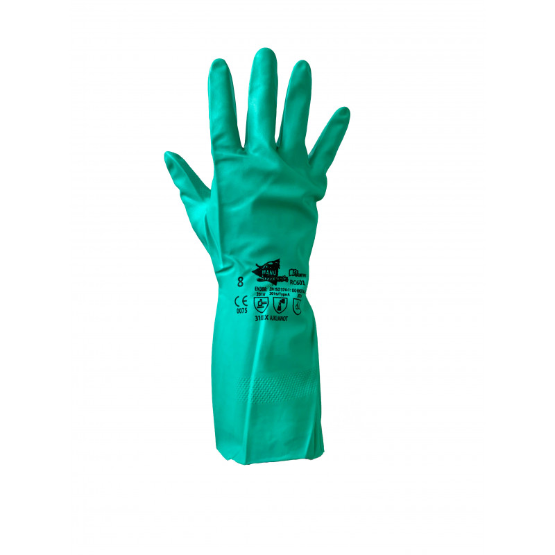 Gants de protection chimique en nitrile - securistock