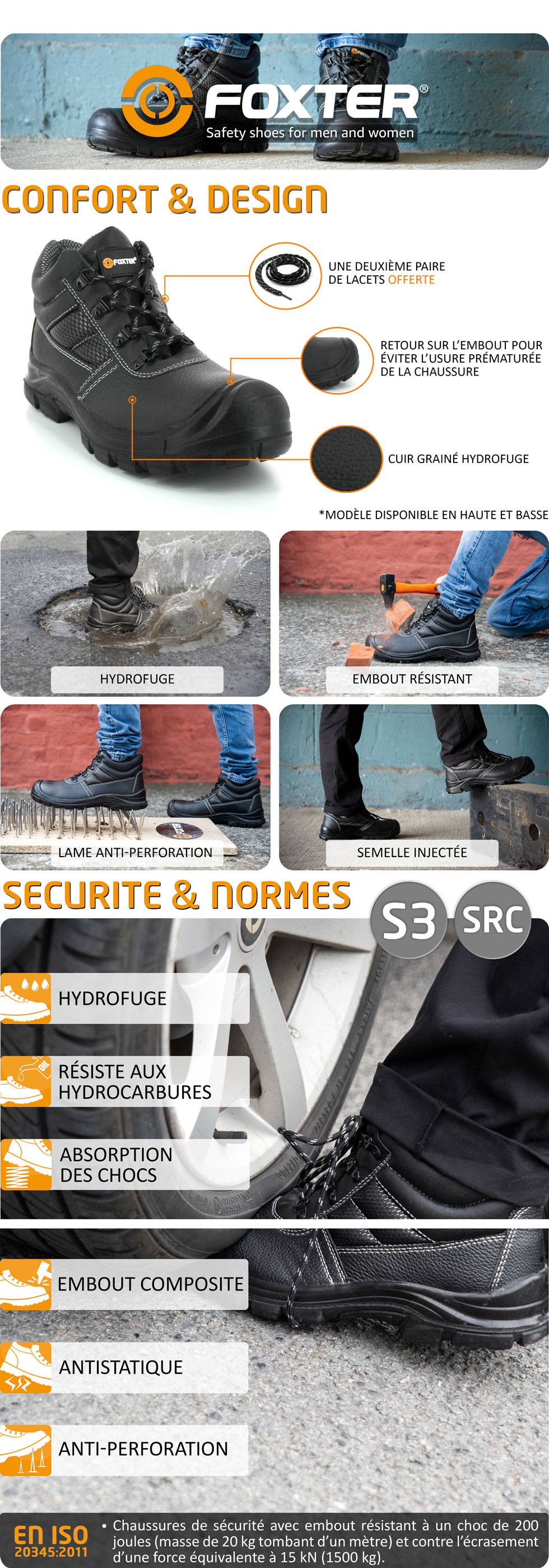 CHAUSSURE DE SECURITE S3 HAUTE 6019