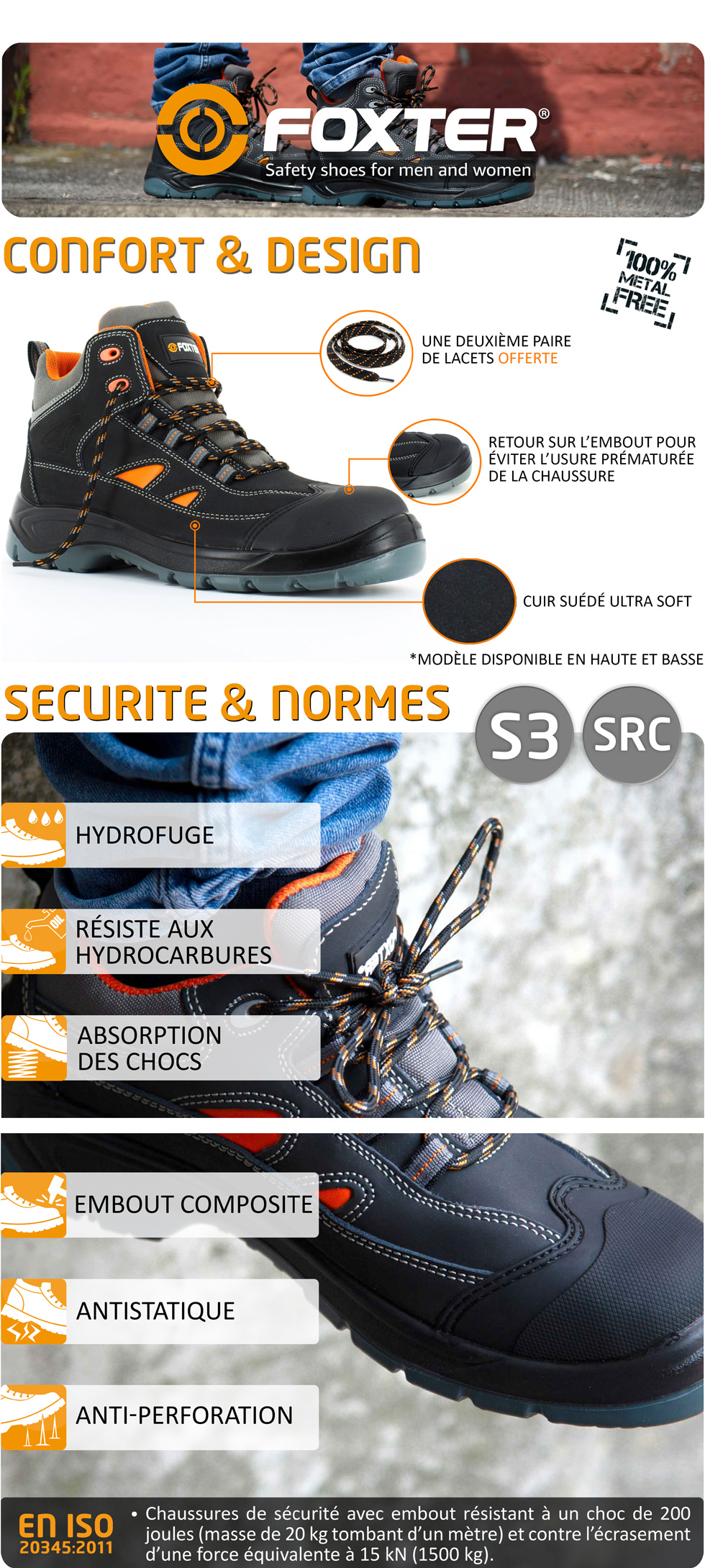 Chaussure de sécurité haute Yankee S3